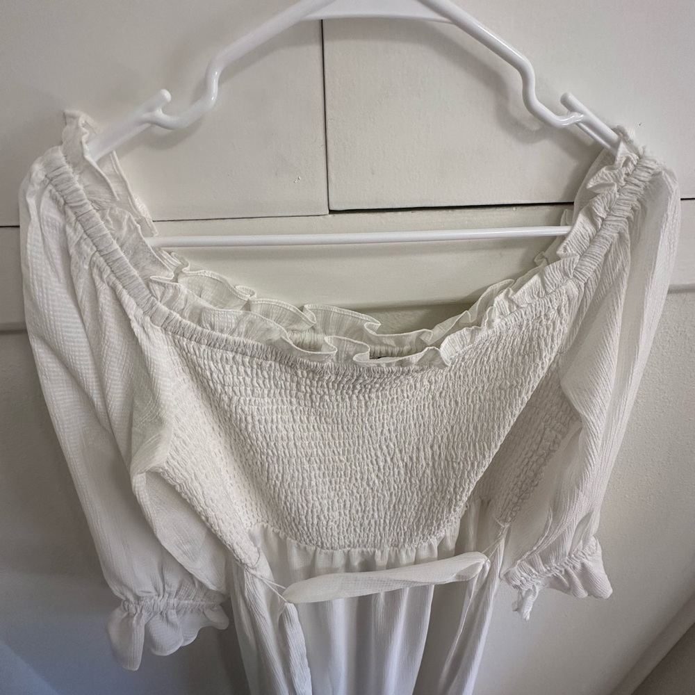 White off the shoulder dress